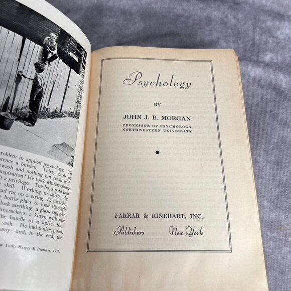 Psychology By John J.B. Morgan Hardcover Book 1950 Farrar & Rinehart READ - Picture 8 of 12